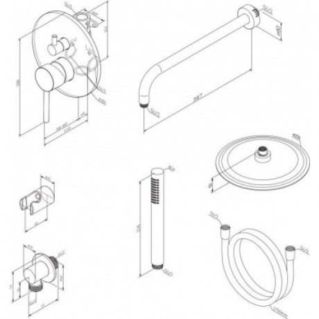 Душевая система встраиваемая Damixa Scandinavian Pure 936520000 хром - фото 5