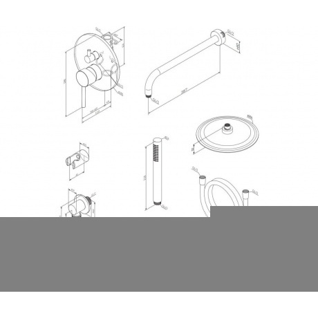 Душевая система встраиваемая Damixa Scandinavian Pure 936520300 черный - фото 11