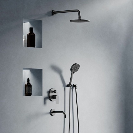 Душевая система встраиваемая Damixa Apollo 947510300 чёрный - фото 12