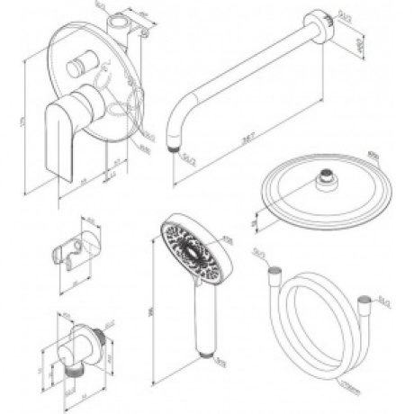 Душевая система встраиваемая Damixa Apollo 947520000 хром - фото 6