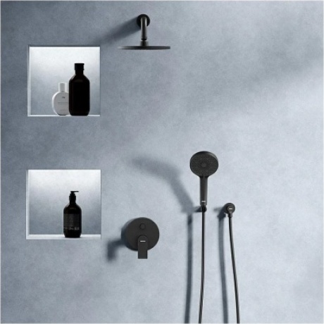 Душевая система встраиваемая Damixa Apollo 947520300 черный - фото 11