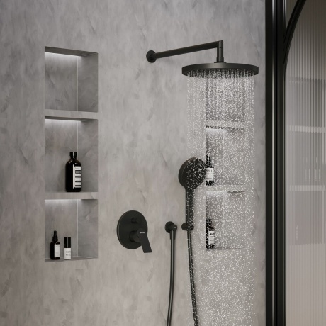 Душевая система встраиваемая Damixa Apollo 947520300 черный - фото 14