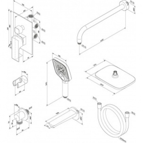 Душевая система встраиваемая Damixa Gala 953510000 хром - фото 6