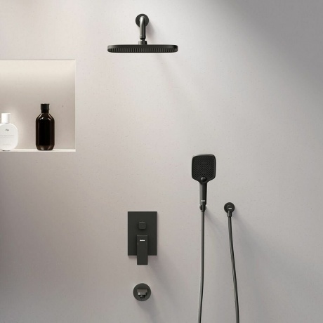 953510300 Gala встраиваемая душевая система со смесителем и изливом, чёрный - фото 7