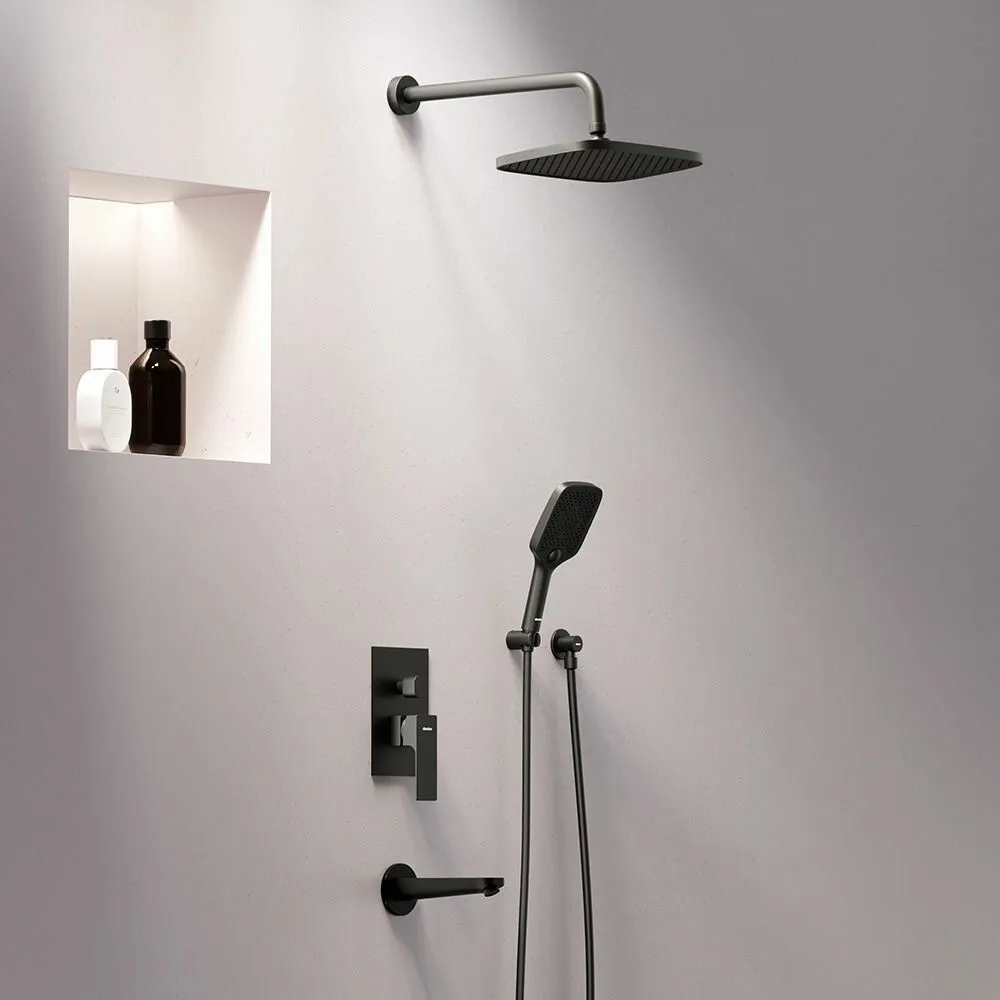 953510300 Gala встраиваемая душевая система со смесителем и изливом, чёрный - фото 8