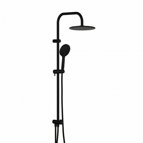 

977000300 Jupiter, душ.система: верхн.душ 225 мм, ручн.душ 1 ф-ция 120 мм, штанга 1010 мм , черный