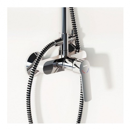 977710000 Jupiter душевая система с душевым смесителем, хром - фото 6