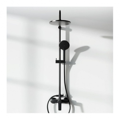 977710300 Jupiter душевая система с душевым смесителем, черный - фото 8