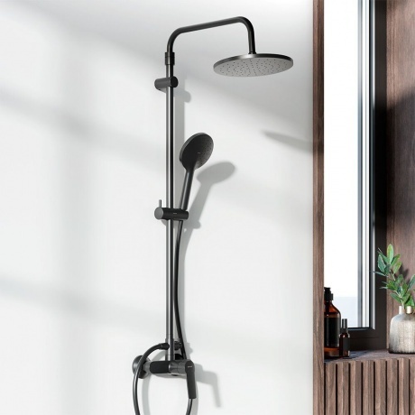 Душевая система с душевым смесителем Damixa Jupiter 977710300 черный - фото 6