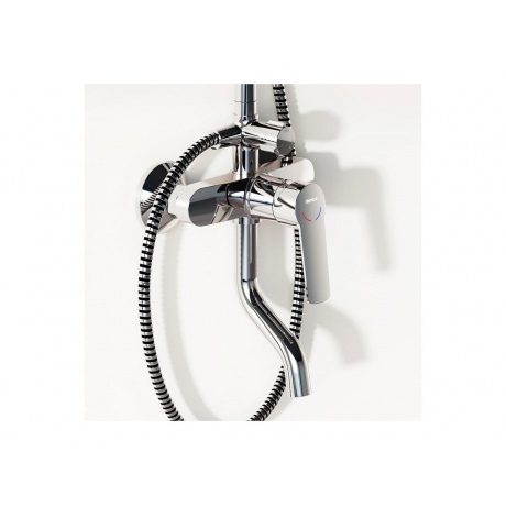 977740000 Jupiter душевая система с ванно-душевым смесителем, хром - фото 5