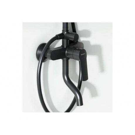 977740300 Jupiter душевая система с ванно-душевым смесителем, черный - фото 5