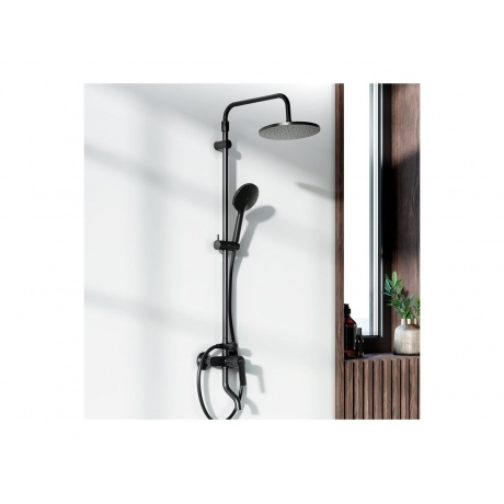 977740300 Jupiter душевая система с ванно-душевым смесителем, черный - фото 7