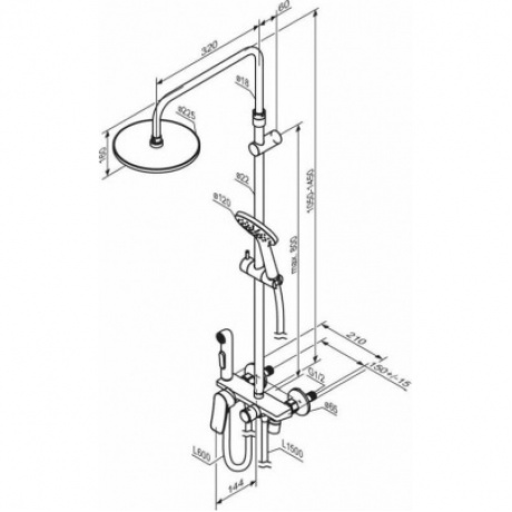 Душевая система с гигиеническим душем Damixa Jupiter 977770000 хром - фото 4
