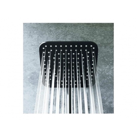 D0712020 Norma душевая система с квадратными лейками, черная - фото 5