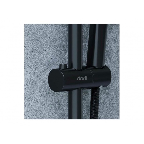 D0712020 Norma душевая система с квадратными лейками, черная - фото 6