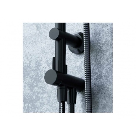 D0712020 Norma душевая система с квадратными лейками, черная - фото 7