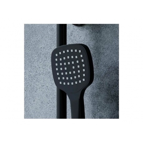 D0712020 Norma душевая система с квадратными лейками, черная - фото 8