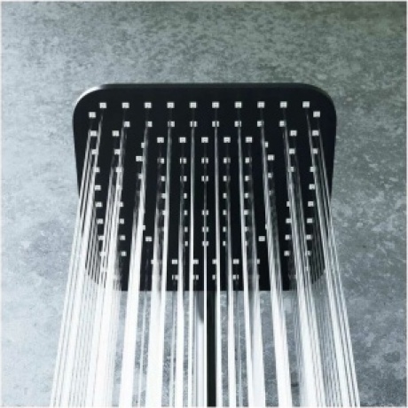 Душевая система с квадратными лейками Norma D0712020 черная - фото 5