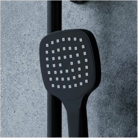 Душевая система с квадратными лейками Norma D0712020 черная - фото 8