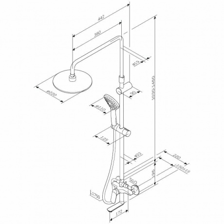 Душевая система AM.PM Sunny F0785C922 черный - фото 4