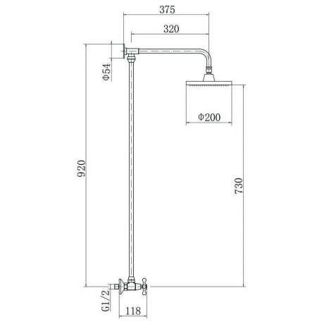 Душевая система FASHUN хром (A2308) - фото 2