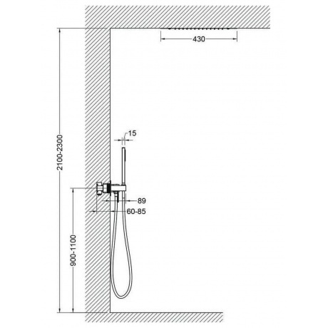 Душевая система встроенная Timo Selene хром (SX-2129/00SM) - фото 2
