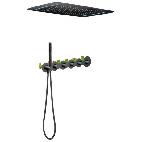 Душевая система встроенная с термостатом Timo Saona черный SX-231903SM 150682₽