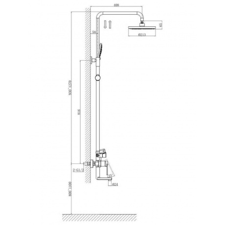 Душевая система DK с гигиеническим душем  Bayern.F?rth (DA1524705B18) - фото 2