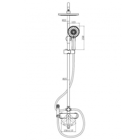 Душевая система DK с гигиеническим душем  Bayern.F?rth (DA1524705B18) - фото 3