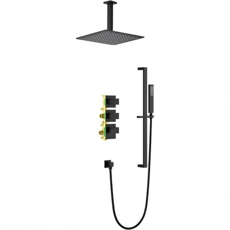 Душевая система встроенная с термостатом Timo Selene черный (SX-2229/03SM)