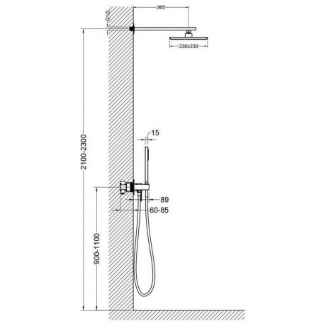 Душевая система встроенная Timo Selene (SX-2169/03SM) - фото 2