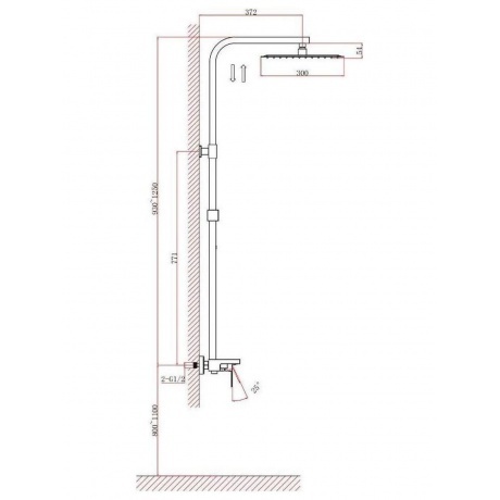 Душевая система DK матовый белый  Bayern.Liszt (DA1513708A04) - фото 2