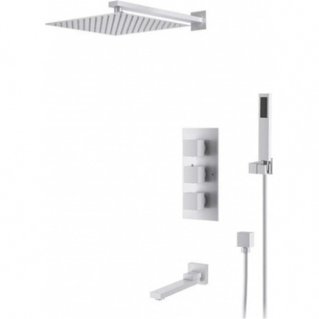 

Душевая система для ванны и душа DK встраиваемая термостатический с изливом матовый белый Bayern.Liszt DA2515608A04