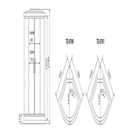 Душевая кабина Timo eco 100*100*215  (TE-0701) - фото 2
