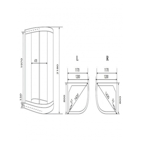 Душевая кабина Timo eco 120*80*215  (TE-0702R) - фото 6