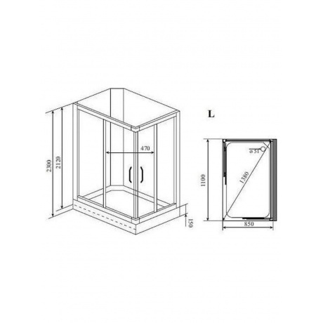 Душевая кабина Timo Lux 110*85*230  (TL-1504L) - фото 6