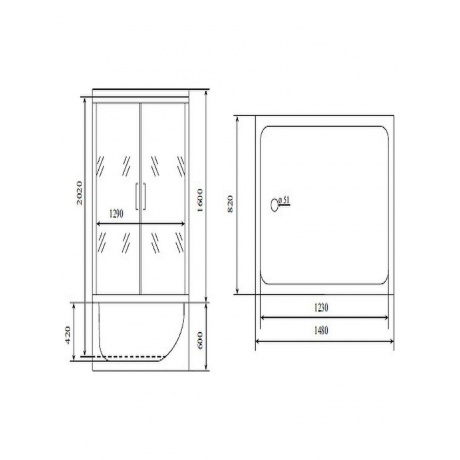 Душевая кабина Timo Lux 148*82*220  (TL-1505) - фото 21