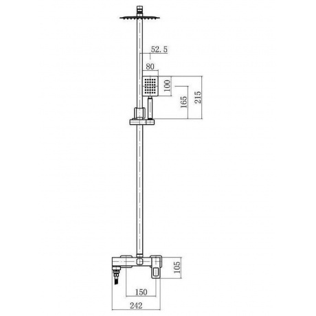 Душевая система FASHUN с тропическим и ручным душем (A52417C) - фото 4