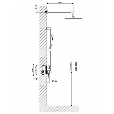 Душевая система встроенная Timo Saona (SX-2309/17SM) - фото 2