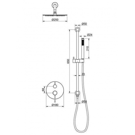 Душевая система встроенная Timo Saona (SX-2309/17SM) - фото 3