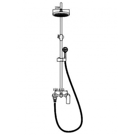 Душевая система Haiba пепельный (HB24505-3) - фото 3