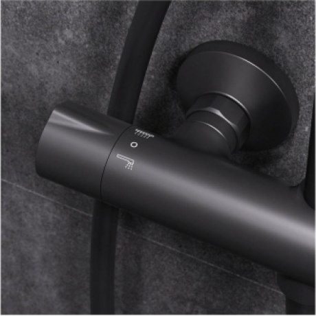 Душевая система с термостатом AM.PM Like F0780422 черный - фото 19