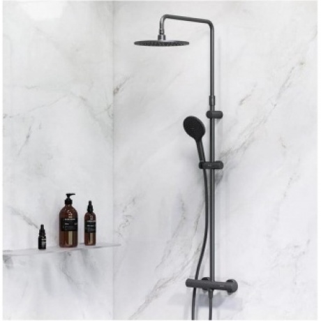 Душевая система с термостатом AM.PM Like F0780422 черный - фото 7