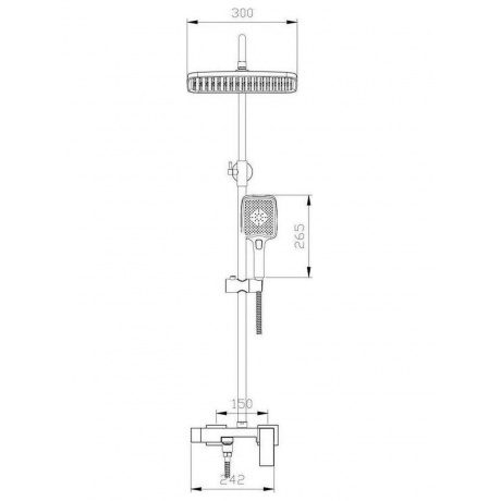 Душевая система с изливом RUSH Thira (TR3635-50White) - фото 3