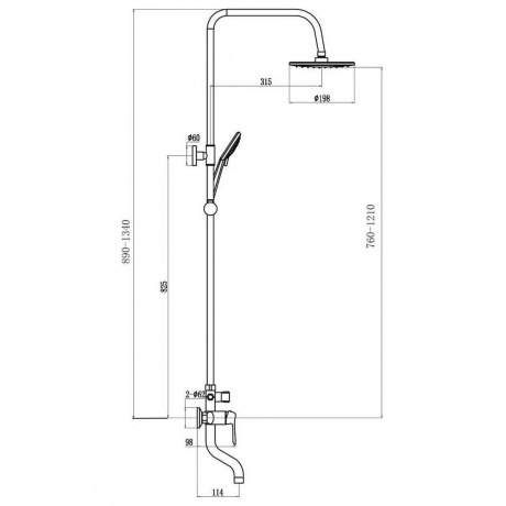 Душевая стойка Fmark (FM2401) - фото 2
