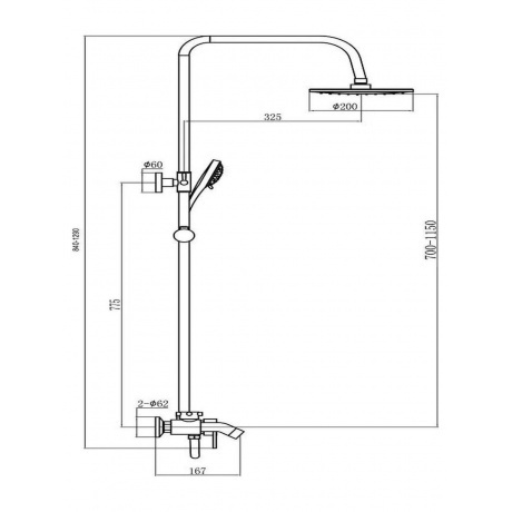 Душевая стойка Fmark (FM2407L) - фото 2
