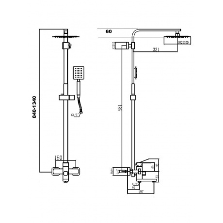 Душевая стойка Fmark (FS8145H) - фото 2