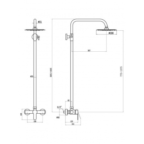 Душевая стойка Fmark (FS8205H) - фото 2