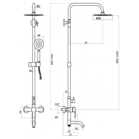 Душевая стойка Fmark (FS8245) - фото 2