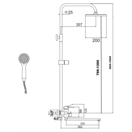 Душевая стойка Fmark (FS8345-35) - фото 2